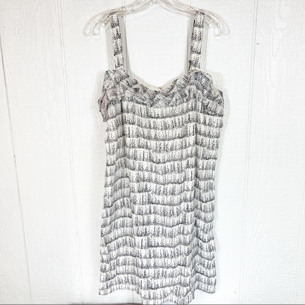 Vintage LOFT Cotton Silk Halter Lined Ann Taylor Loft Back Zip Dress